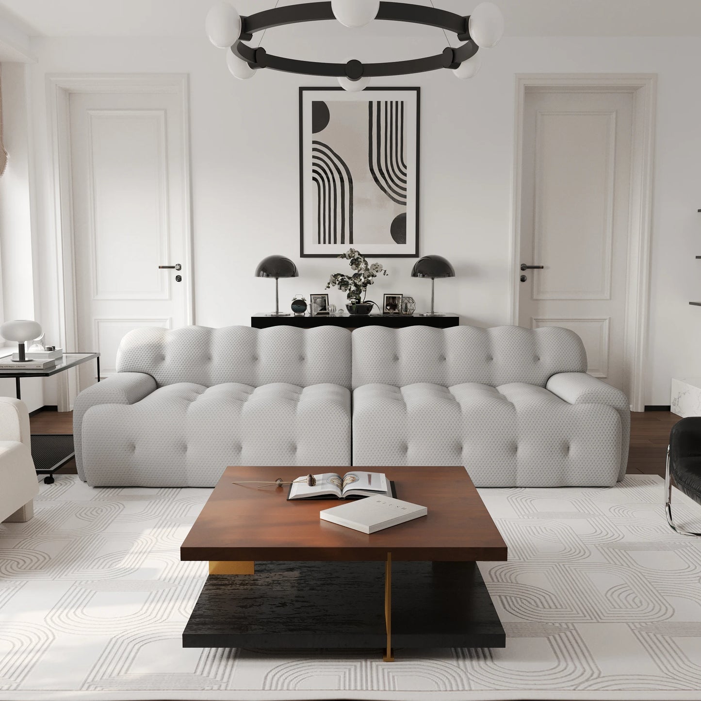 SdorensCN Comfy Cloud UltraPremium Oversized Modular Sectional Sofa Featuring Fabric