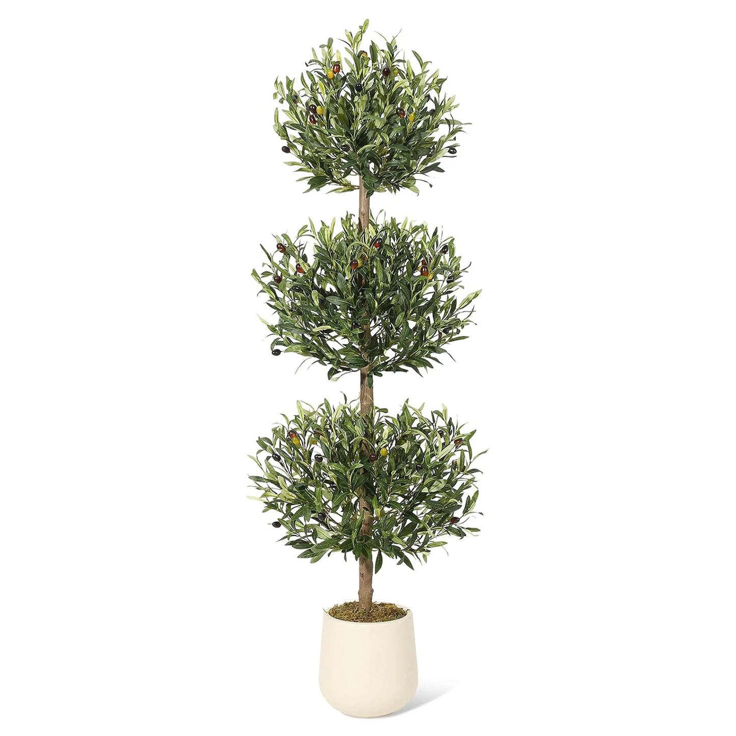 HiMISSCN Artificial Olive Tree In Planter For Home Office Decor