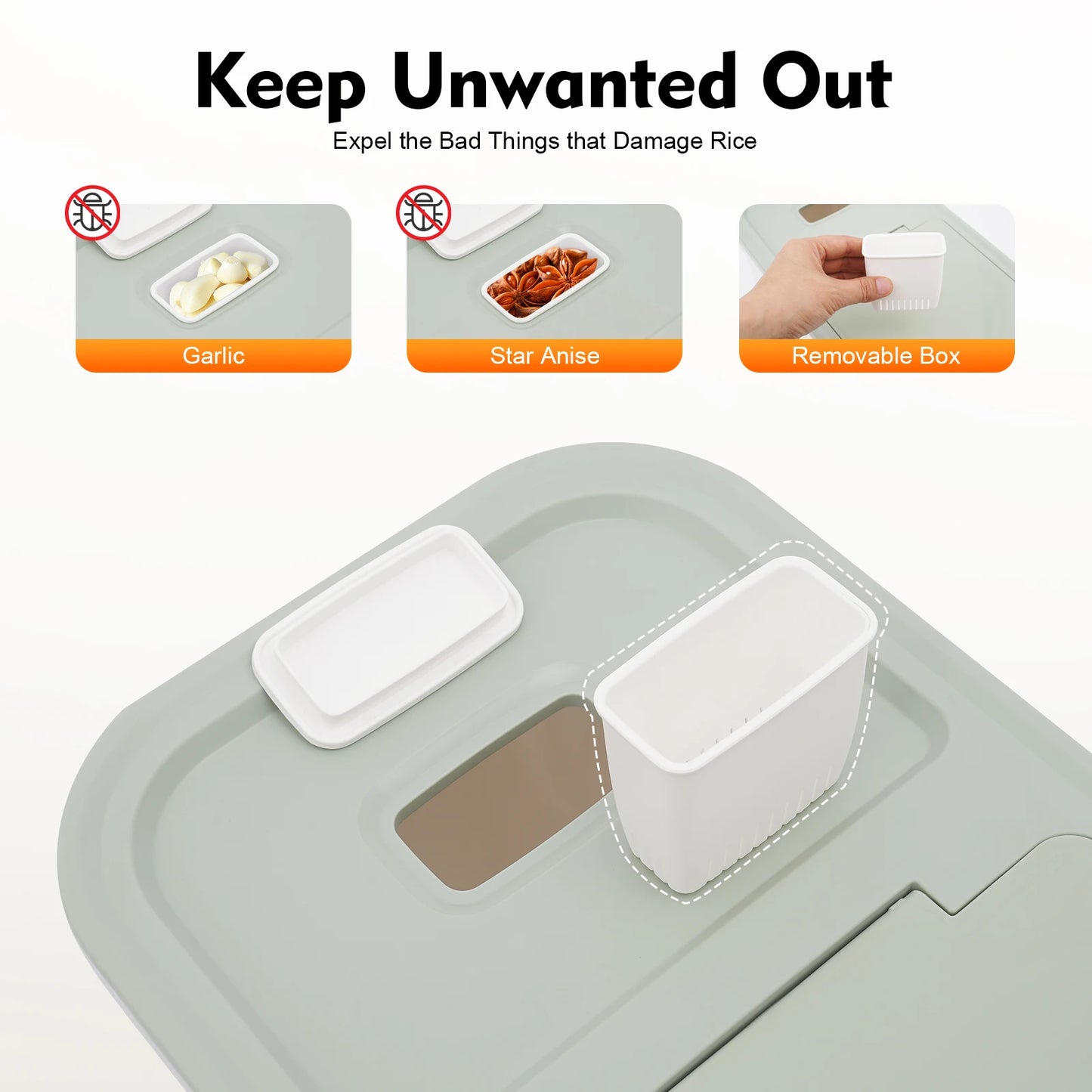 10 kg Large Food Storage Container Flour Container Rice Dispenser Airtight Container Large Storage Container for Food