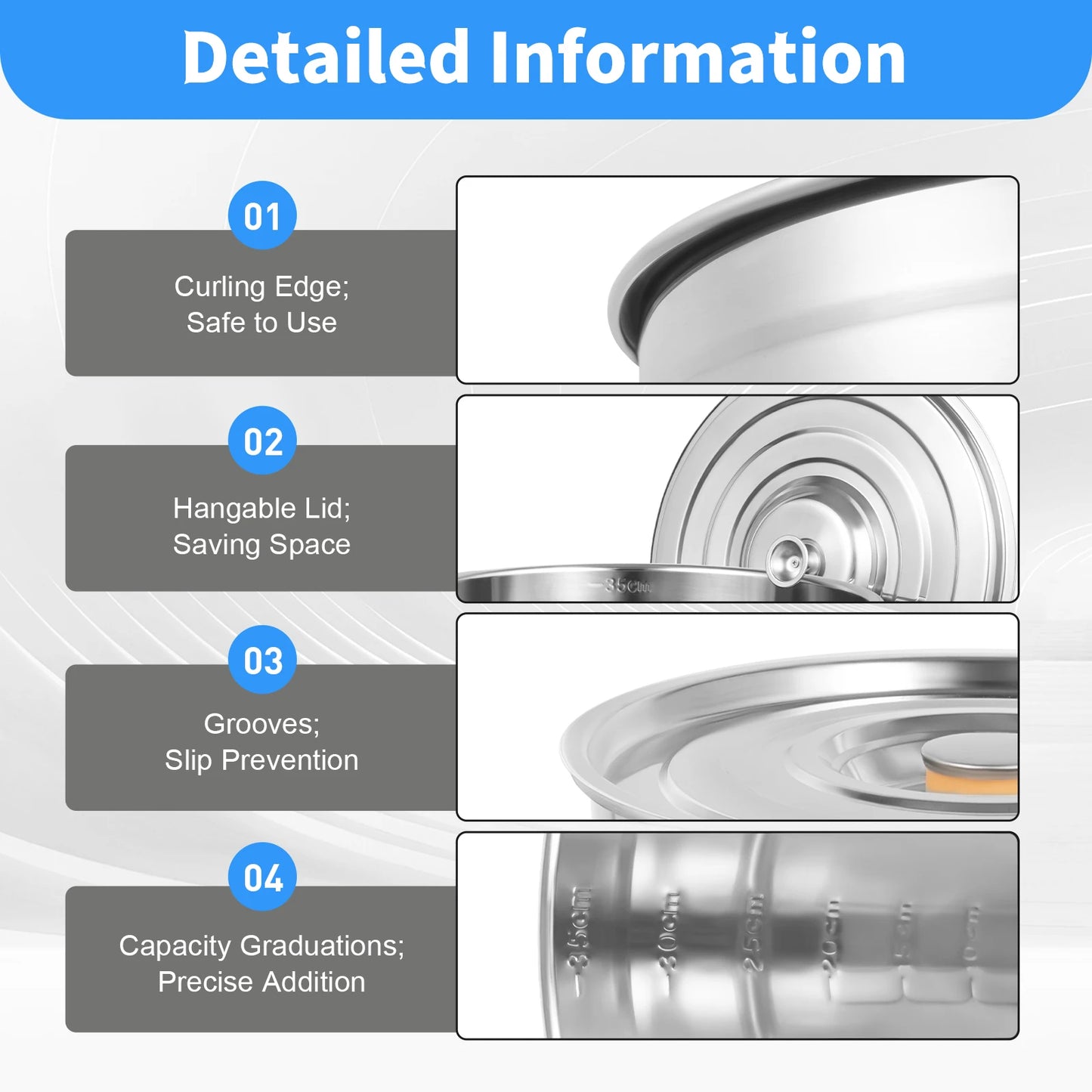 Large Capacity Soup Pot Barrel 35L Stock Pot With Lid Stainless Steel Kitchen Soup Big Cooking Restaurant