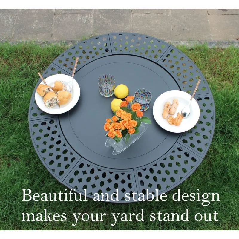 Outdoor Wood Burning Fire Pit With Two Grills Lid Poker And Waterproof Cover Included