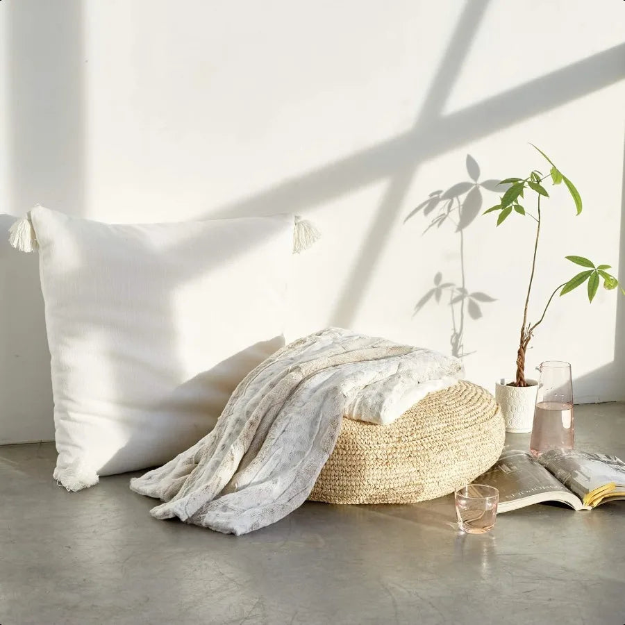 Leopard Luxury Faux Fur Throw Blanket Plush Warm Bedding