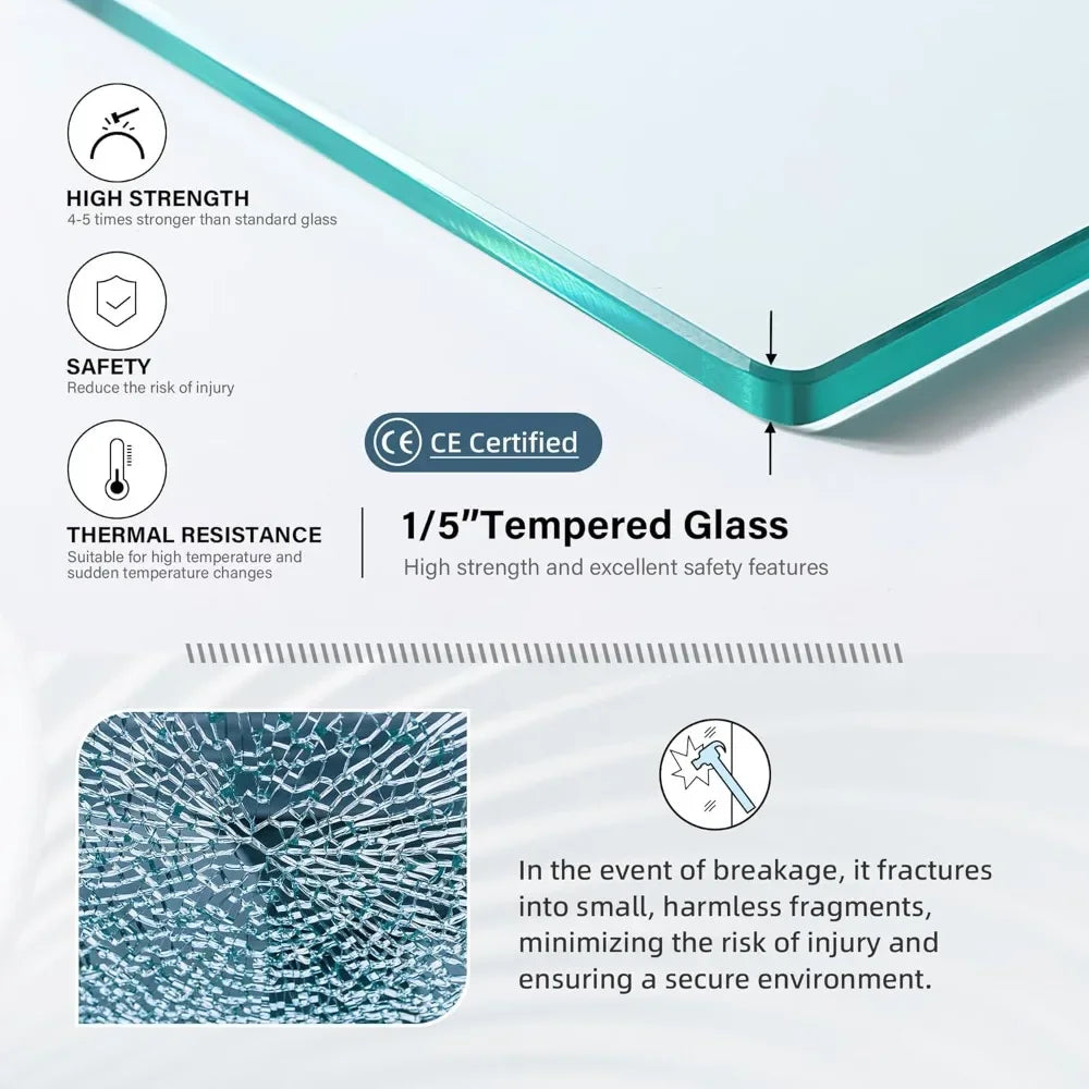 Customizable 34” X 72” Glass Shower Door Fixed Framed Shower Screen Tempered Glass Panel For Walk-in Shower Room, Grid Pattern,