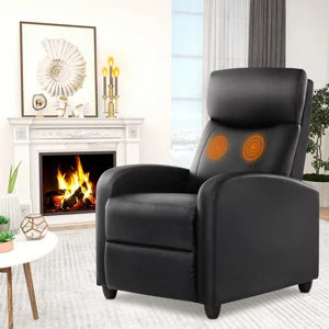 JHK Recliner Chair Massage Sofa Fabric Theater Lumbar Support Adjustable Modern Padded Backrest Living Room