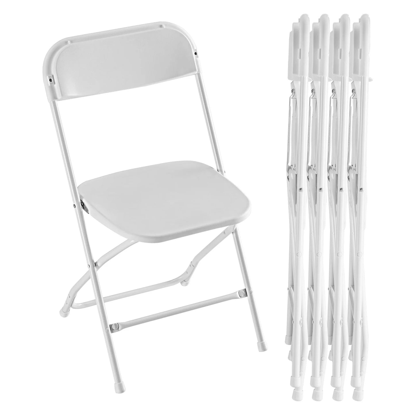 JHK Plastic Folding Chair 4 Pack Lightweight Indoor Outdoor