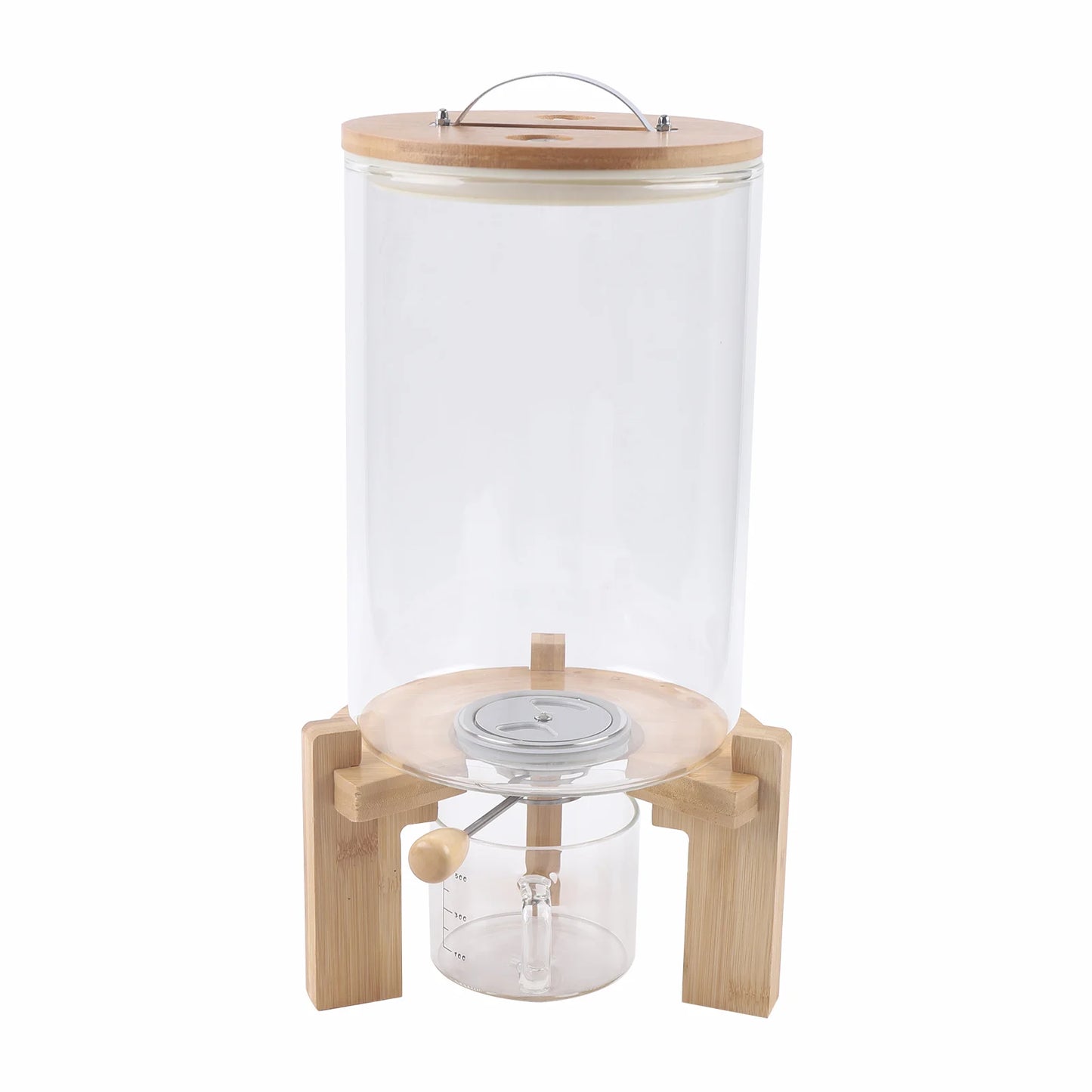 Flour and Cereal Container 5L/7.5L Rice Dispenser Creative Glass Food Storage Container for Kitchen Organization
