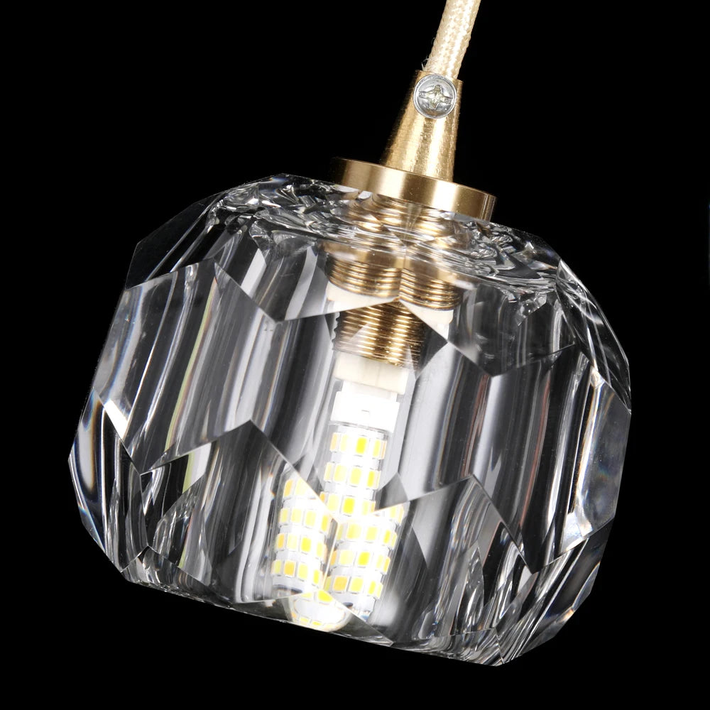VETRULUS Crystal Pendant Ceiling Light Modern Chandelier Fixture