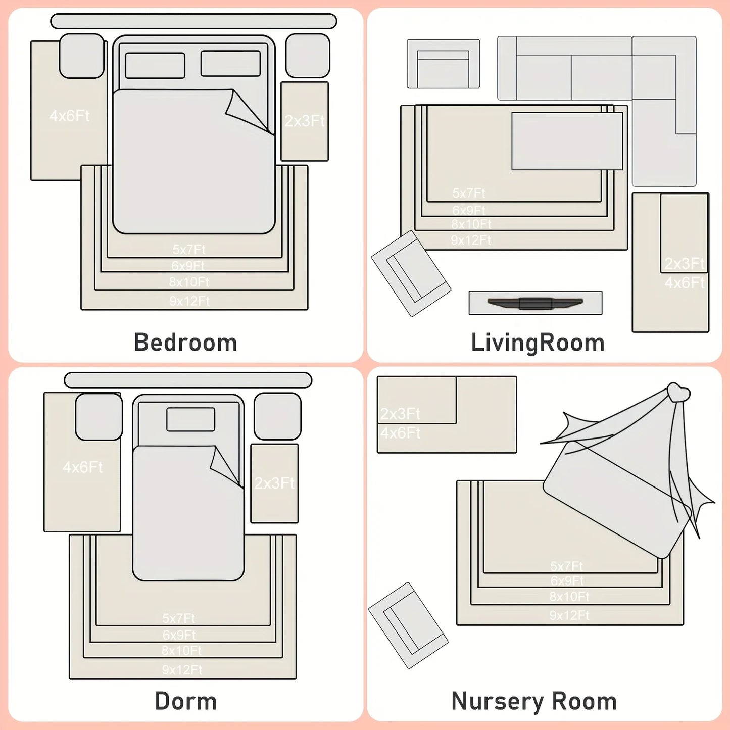 Aubusson Gnizama UltraSoft HandwovenStyle Plush Striped Rug MachineMade Living Room