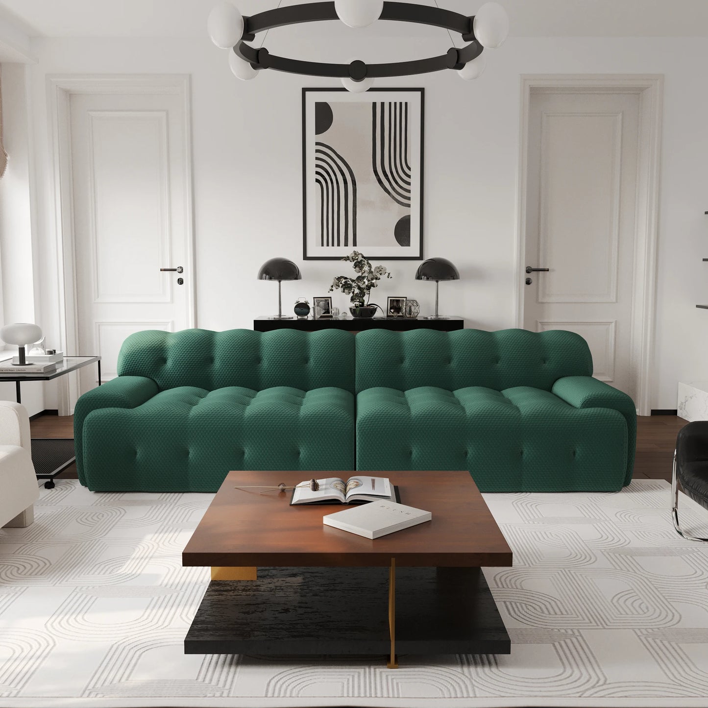 SdorensCN Comfy Cloud UltraPremium Oversized Modular Sectional Sofa Featuring Fabric