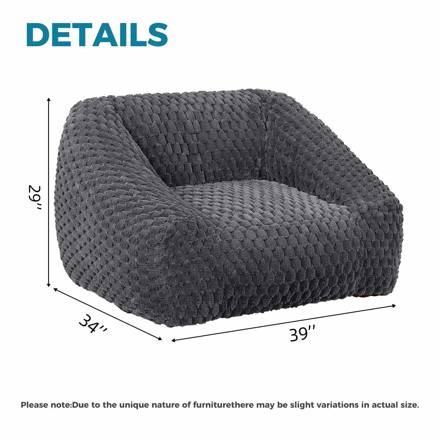 Bean Bag Chair With Memory Foam Filling