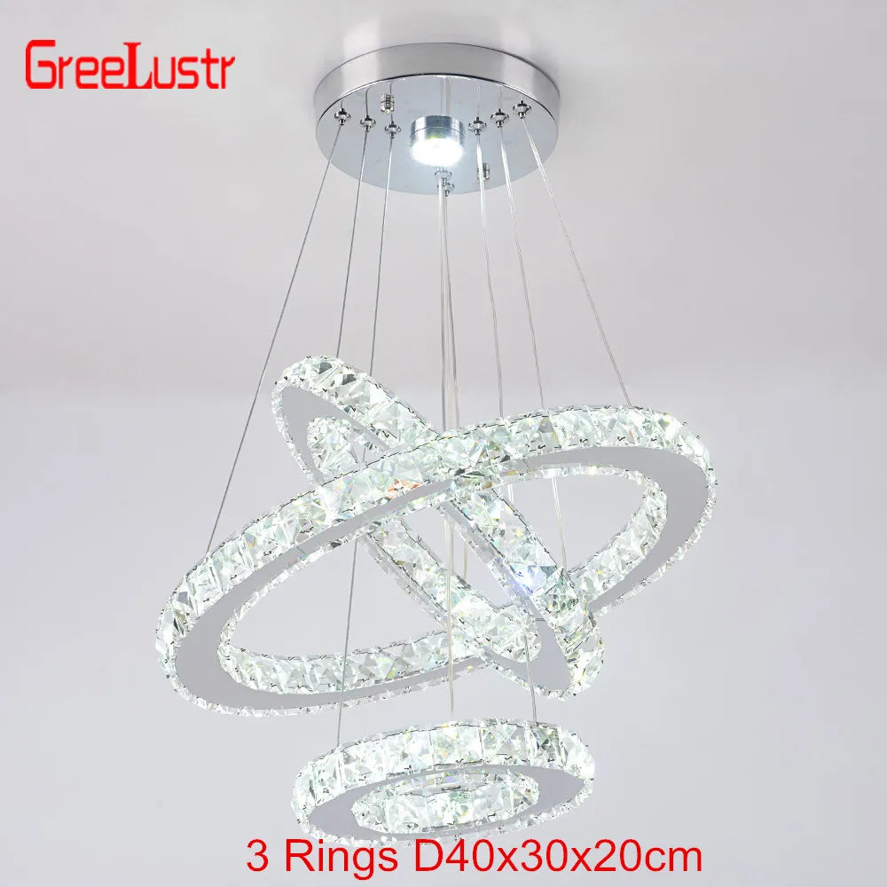 GreeLustr Modern K9 Crystal LED Chandelier Lighting Fixture
