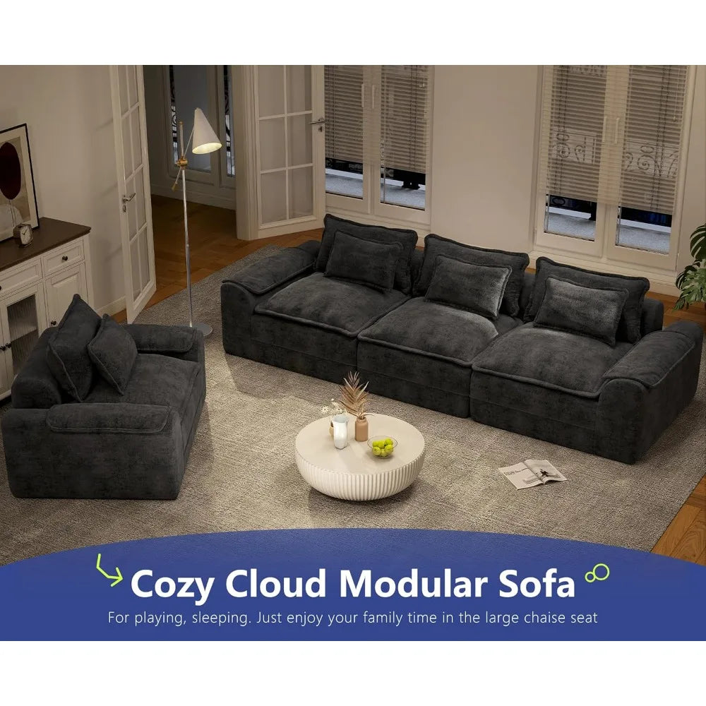 ANGDUO Cloud Sectional Sofa Modular Couch for Living Room
