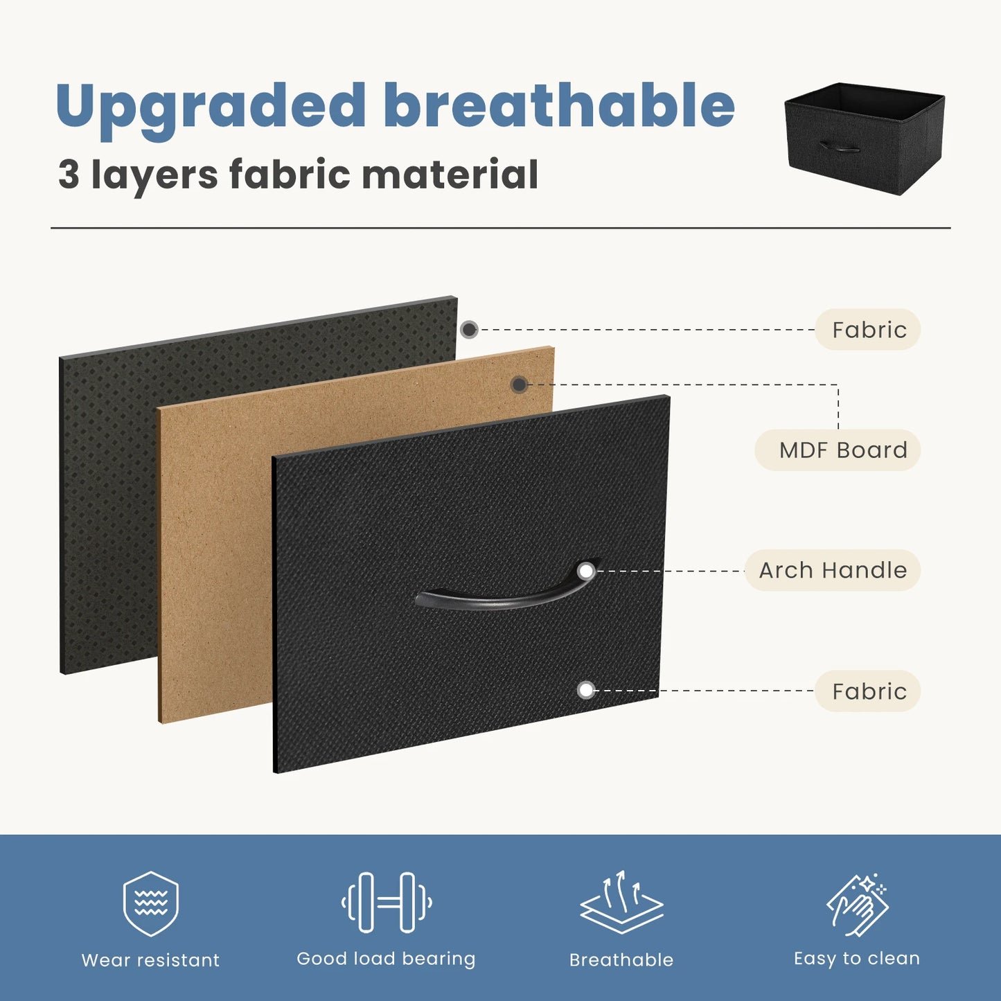 JHK Dresser With 7 Drawers Closet Organizer Furniture For Bedroom