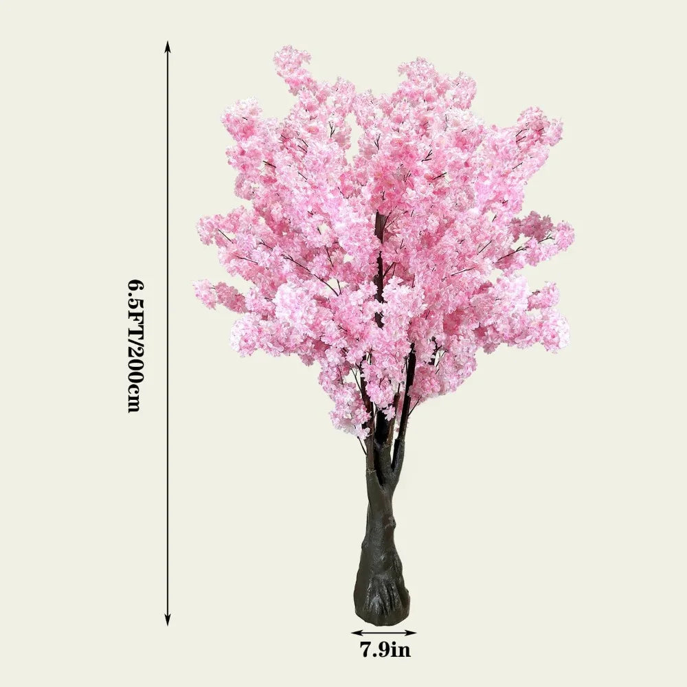 Built-In Cherry Blossom Artificial Tree for Home Office Decor