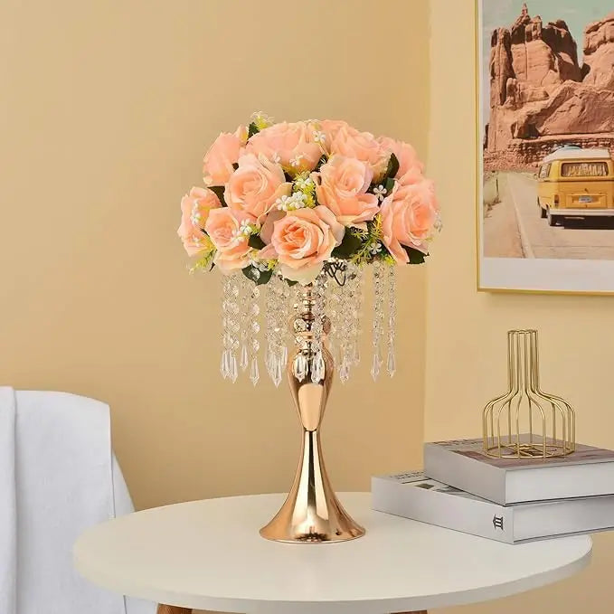 Hignconcerned Versatile OrnamentalCenterpieceVase For LuxuryWeddingTable HomeDecor
