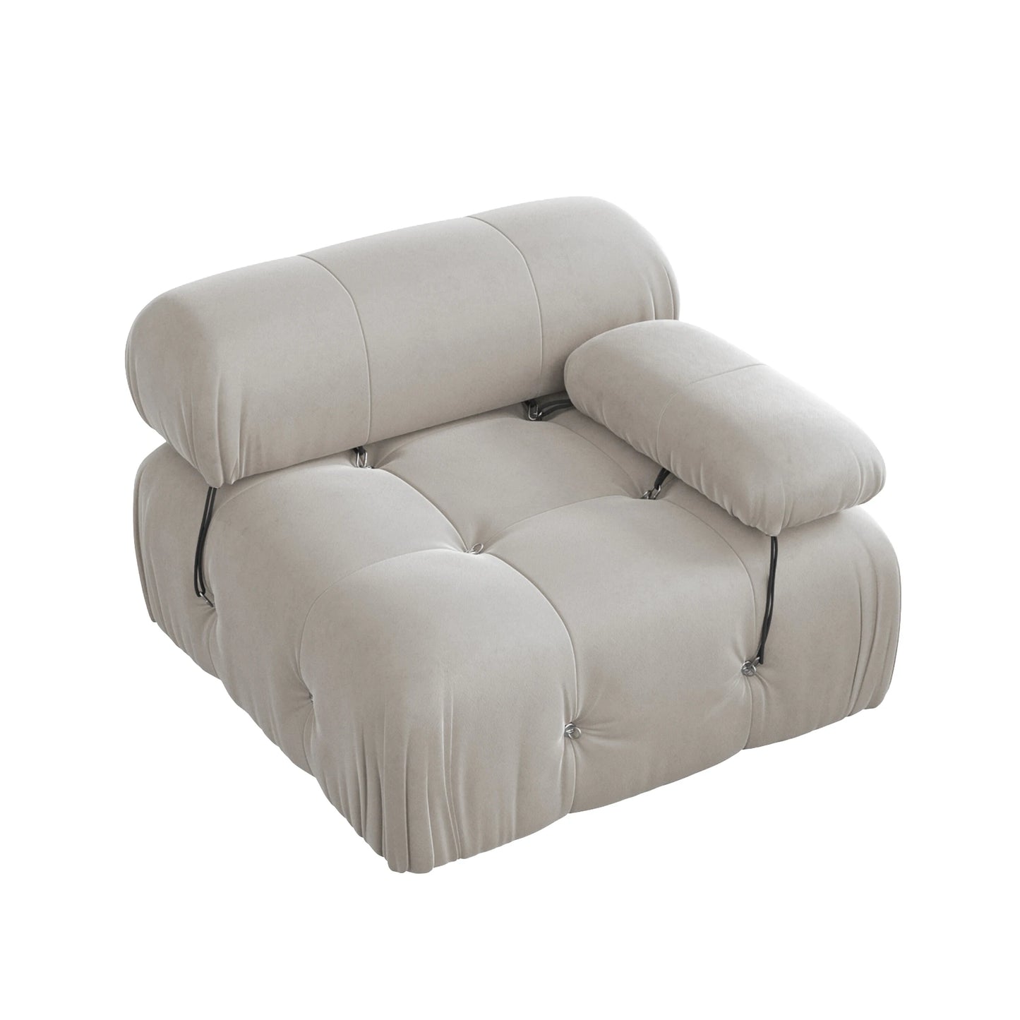CN Guangdong Velvet L Shaped Modular Sectional Sofa With Ottoman