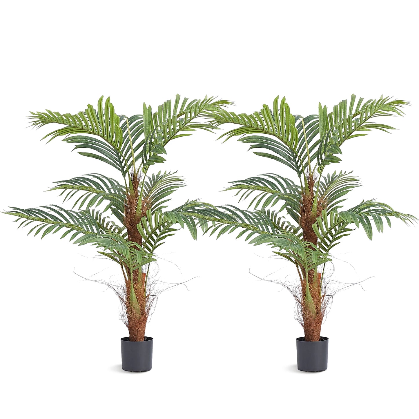 SucceBuy Artificial Palm Tree Faux Plant With Tilt Protection