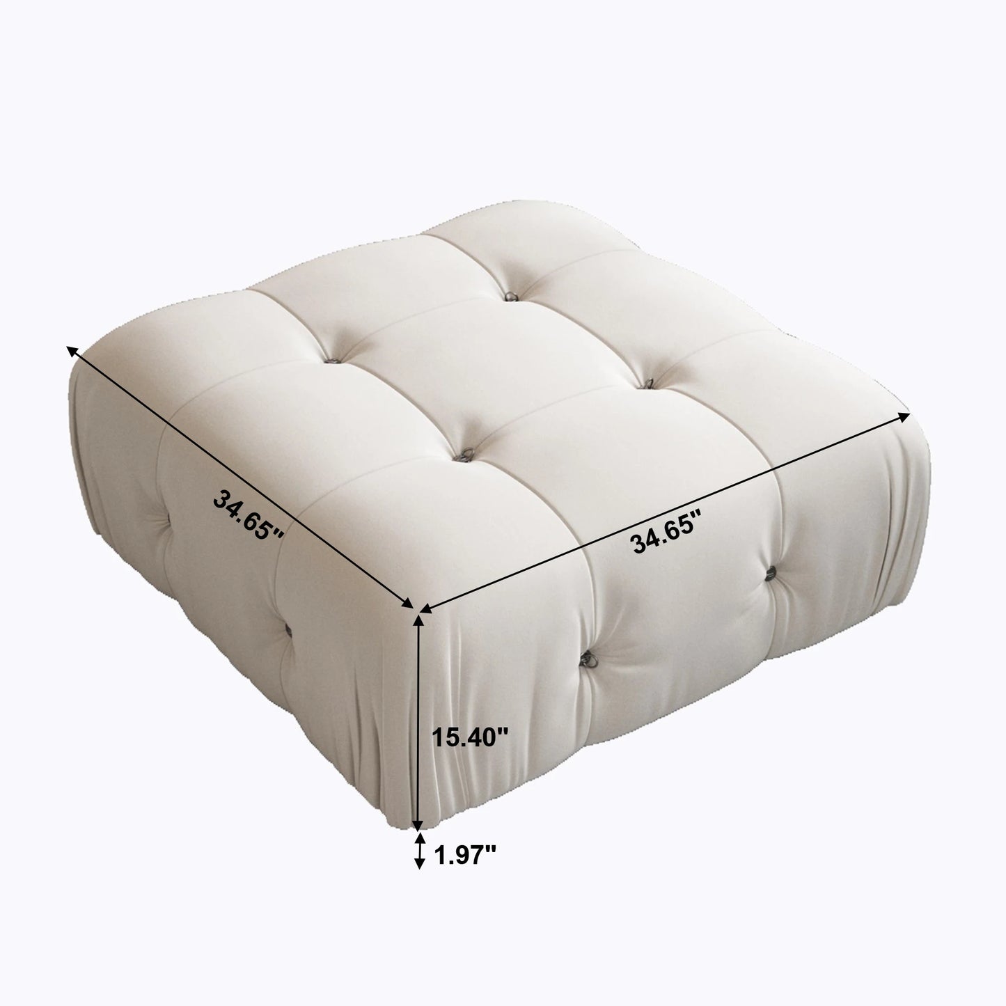 CN Guangdong Velvet L Shaped Modular Sectional Sofa With Ottoman