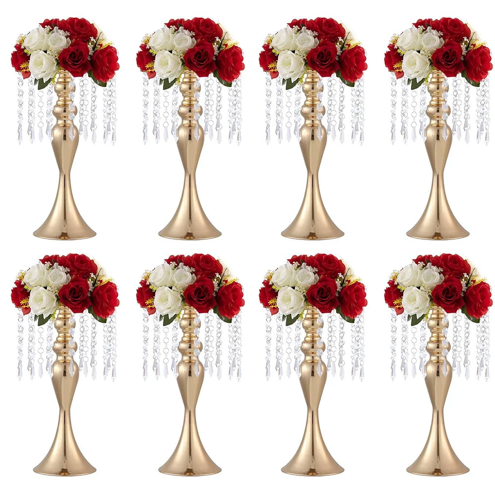 Hign-concerned Crystal Flower Stand Wedding Centerpieces 4 Pcs