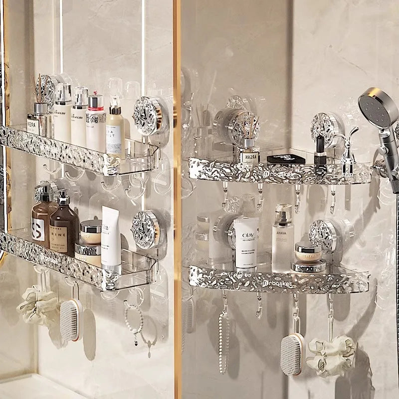 Big Red House Nonperforated WallMounted IndustrialGrade SuctionCup Bathroom Storage Rack