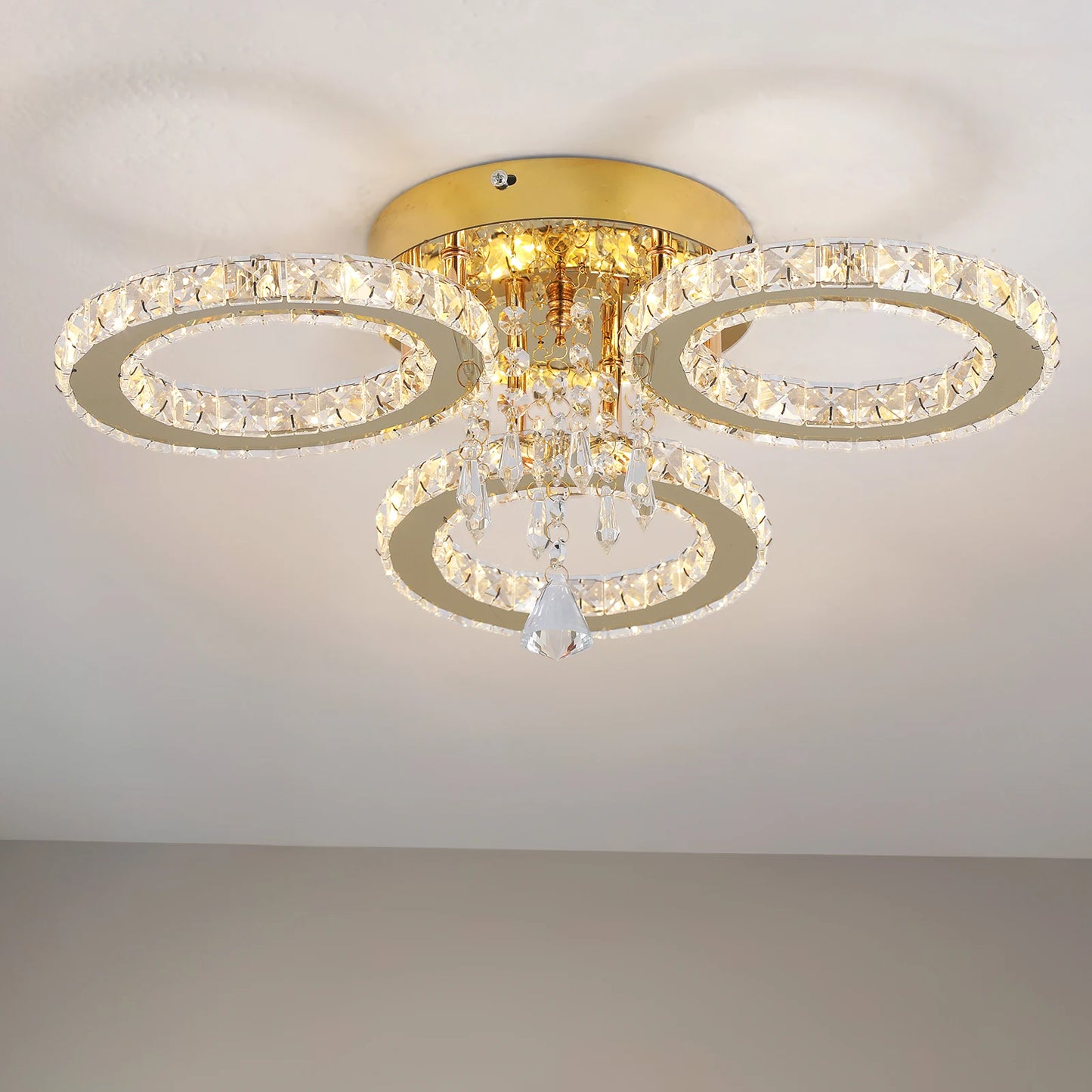 VETRULUS LED Crystal Ceiling Light Chandelier for Living Room