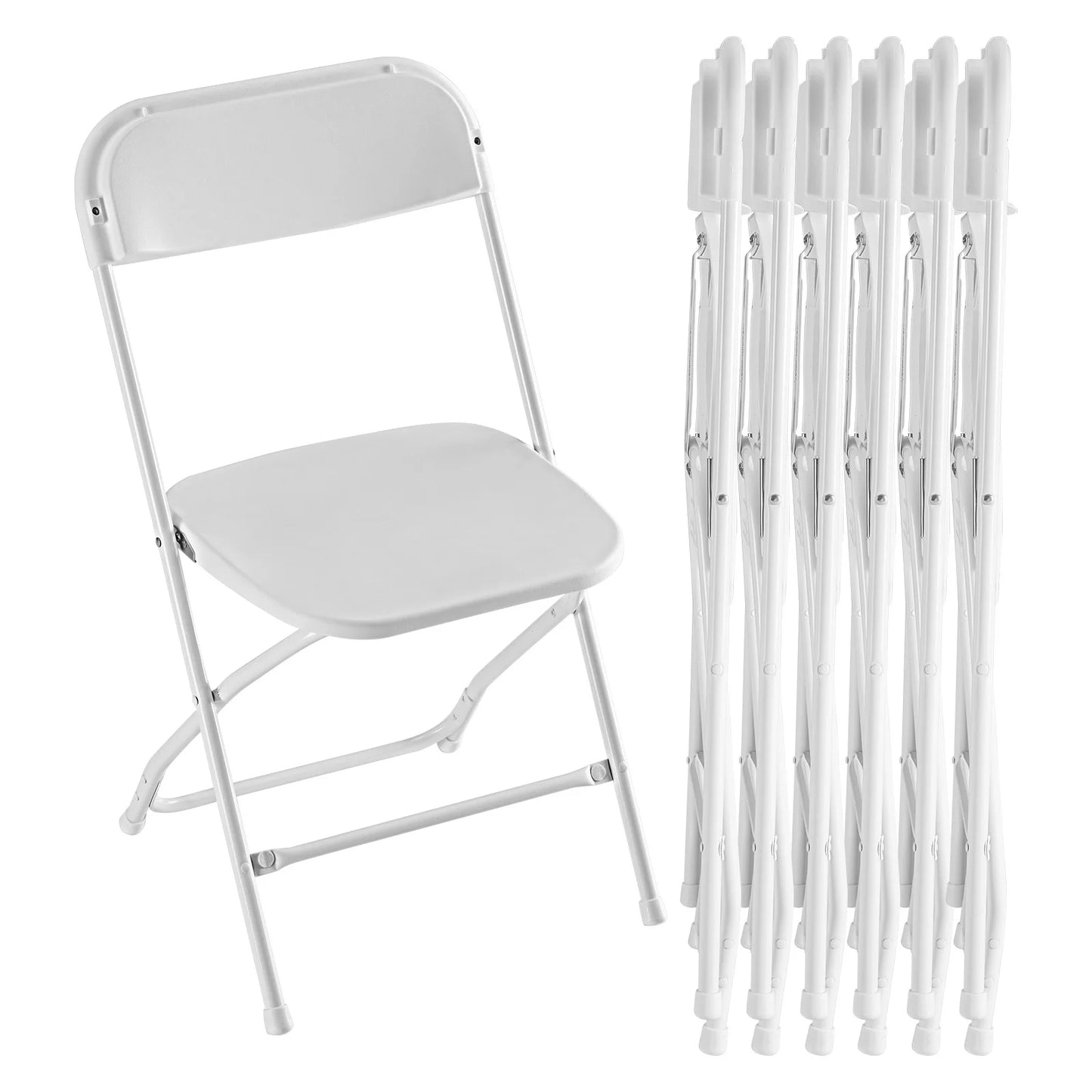 JHK Plastic Folding Chair 4 Pack Lightweight Indoor Outdoor
