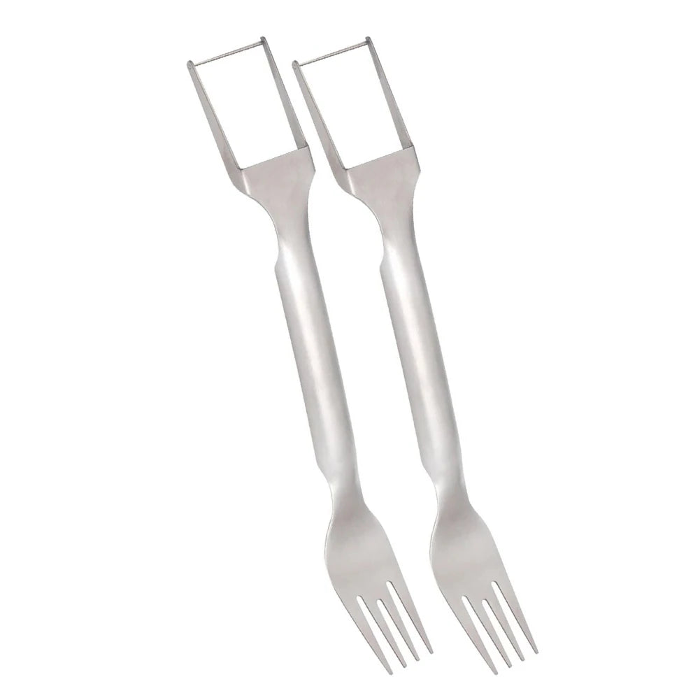 2 In 1 Watermelon Fork Slicer Dual Head Watermelon Cutter Knife Multi-purpose Fruit Cutting Fork for Home Kitchen Gadget