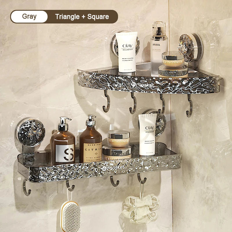 Big Red House Nonperforated WallMounted IndustrialGrade SuctionCup Bathroom Storage Rack