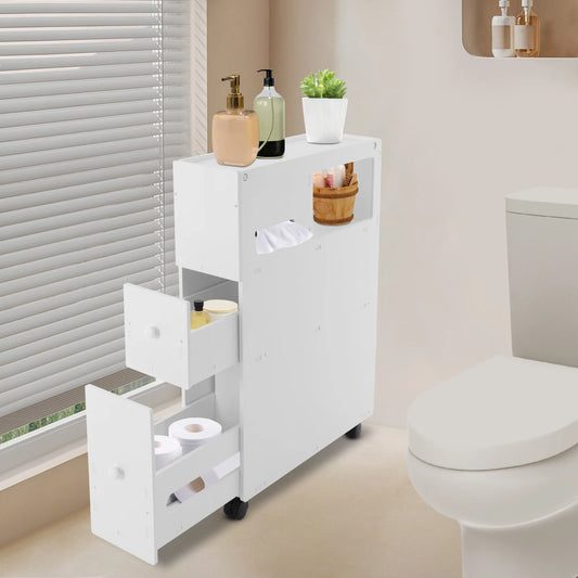 Hign-concerned Premium Bathroom Storage Cabinet Narrow Floorstanding With Drawers