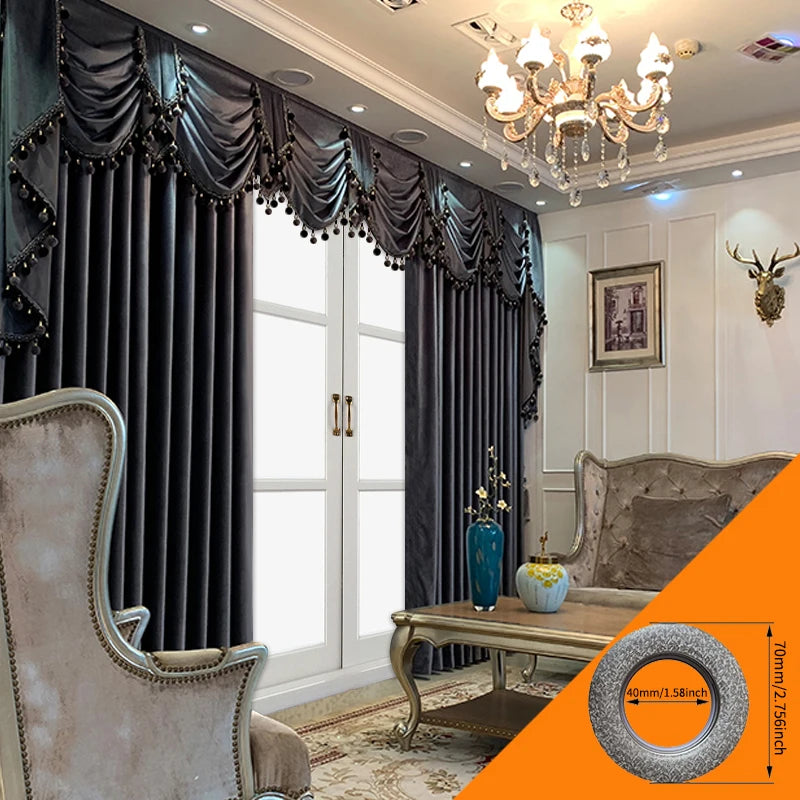 CN Zhejiang European Luxury Blackout Curtain Flannelette For Living Room