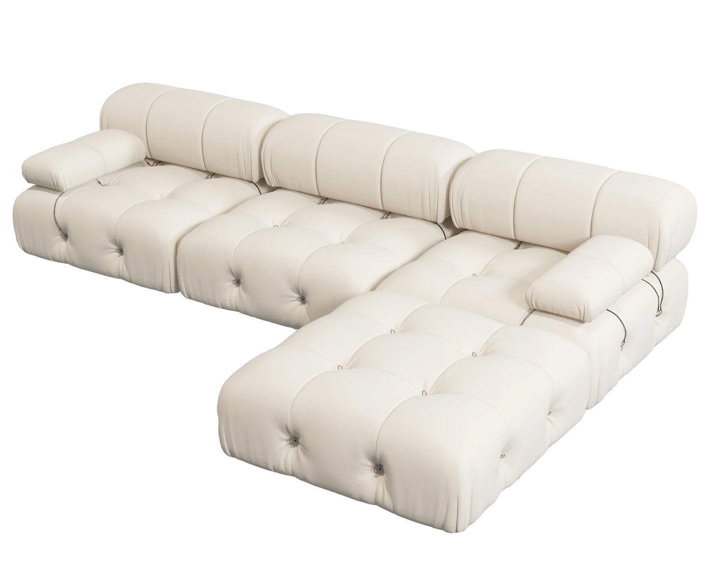 CN Guangdong Velvet L Shaped Modular Sectional Sofa With Ottoman