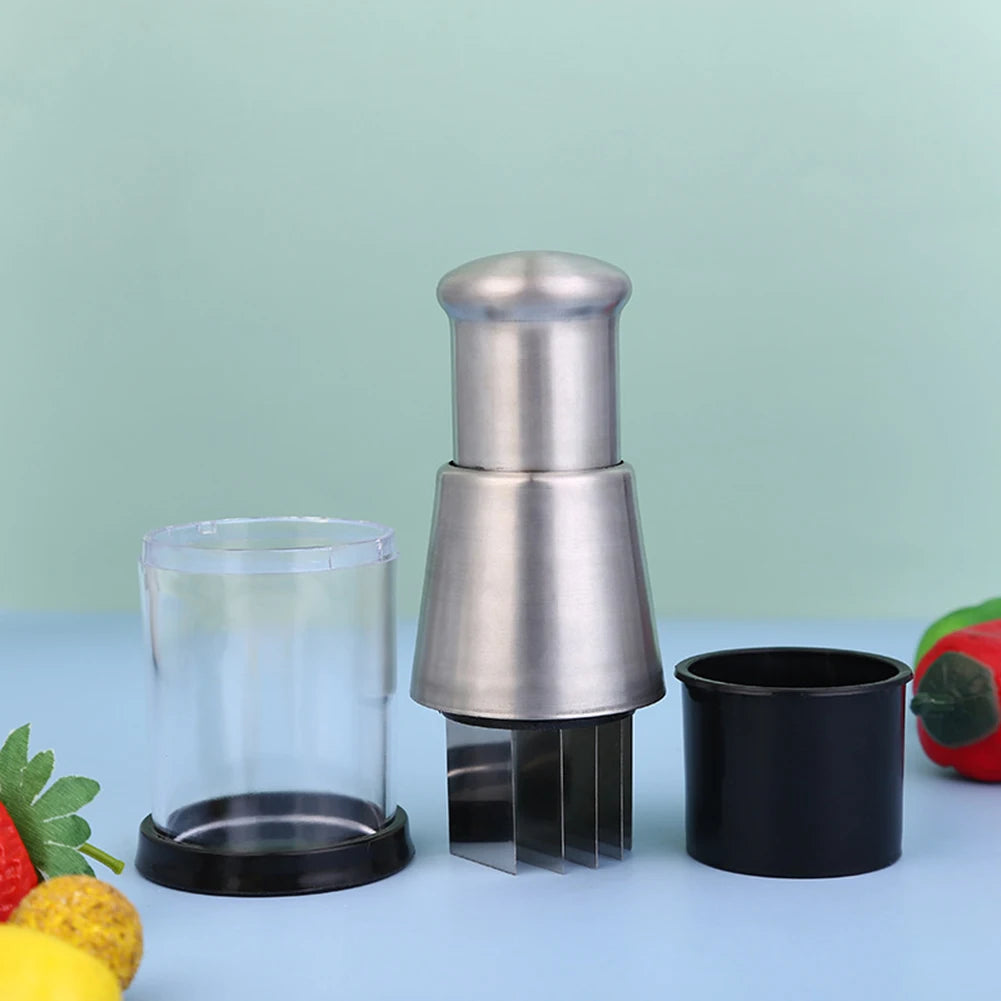 Stainless Steel Garlic Chopper Kitchen Tools Vegetable Chopper Garlic Crusher for Garlic Ginger Herbs Nuts