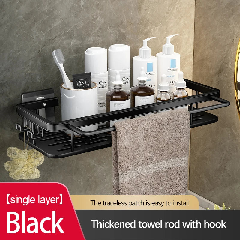 Big Red House Bathroom Storage Rack Stainless Steel Suction Cup