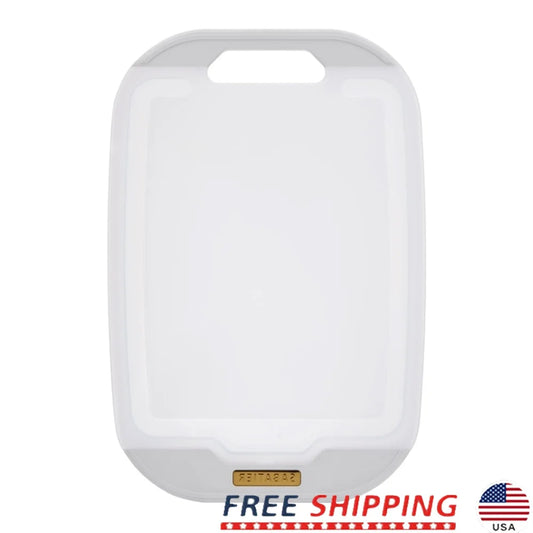 Reversible Non Slip Plastic Cutting Board Dish Washer Safe BPA Free 12x18 Inch Stain Resistant Knife Friendly Kitchen Tool