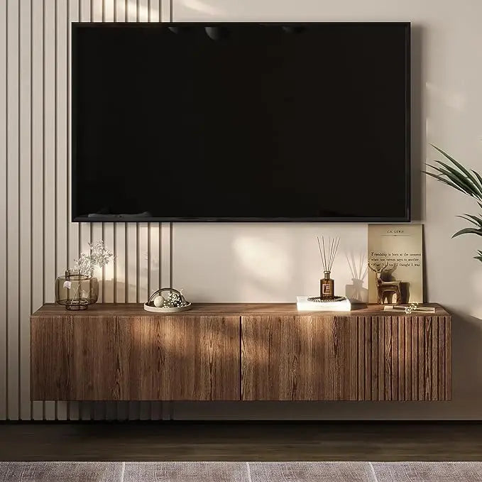 Hign-concerned Floating Wall Mounted TV Stand With Storage Drawers For Living Room