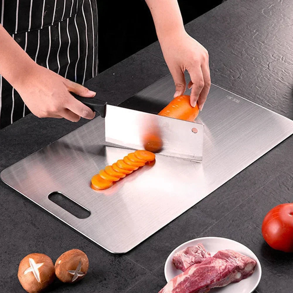 316 Stainless Steel Cutting Board - Thickened Anti-Mold Chopping Board for Vegetables, Meat, Cooking - Durable Kitchen Mat
