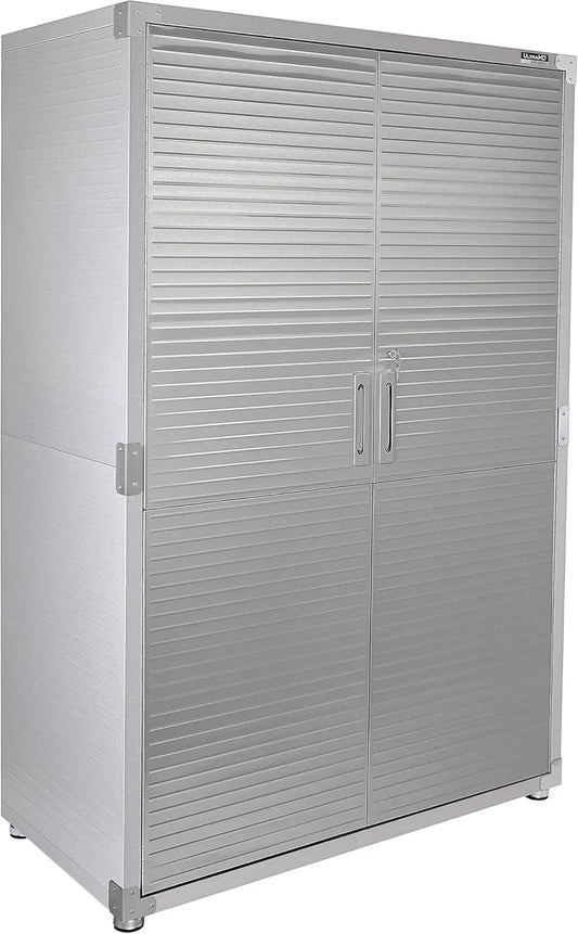 UltraHD Solid Steel Lockable Metal Storage Cabinet, w/Adjustable Shelves for Garage, Warehouse, Office, Classroom, Granite