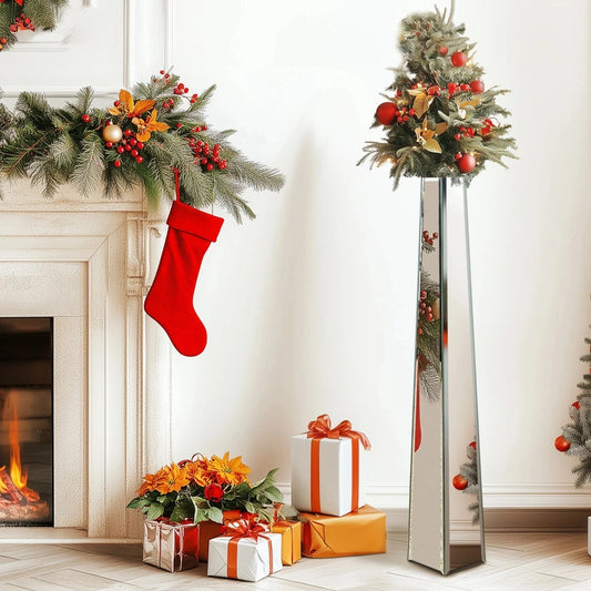 Function Mirrored Floor Vase For Modern Home Decor