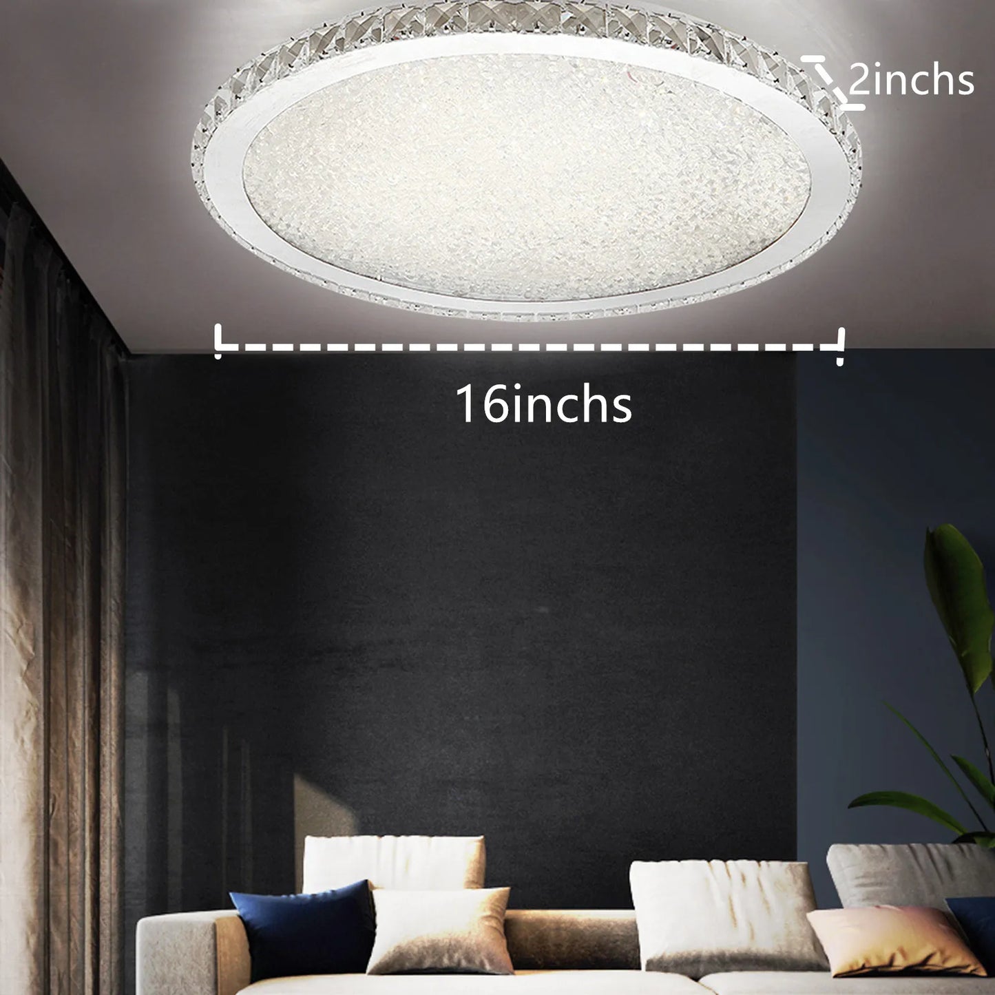Loyalheartdy Crystal Ceiling Light Pendant LED Chandelier