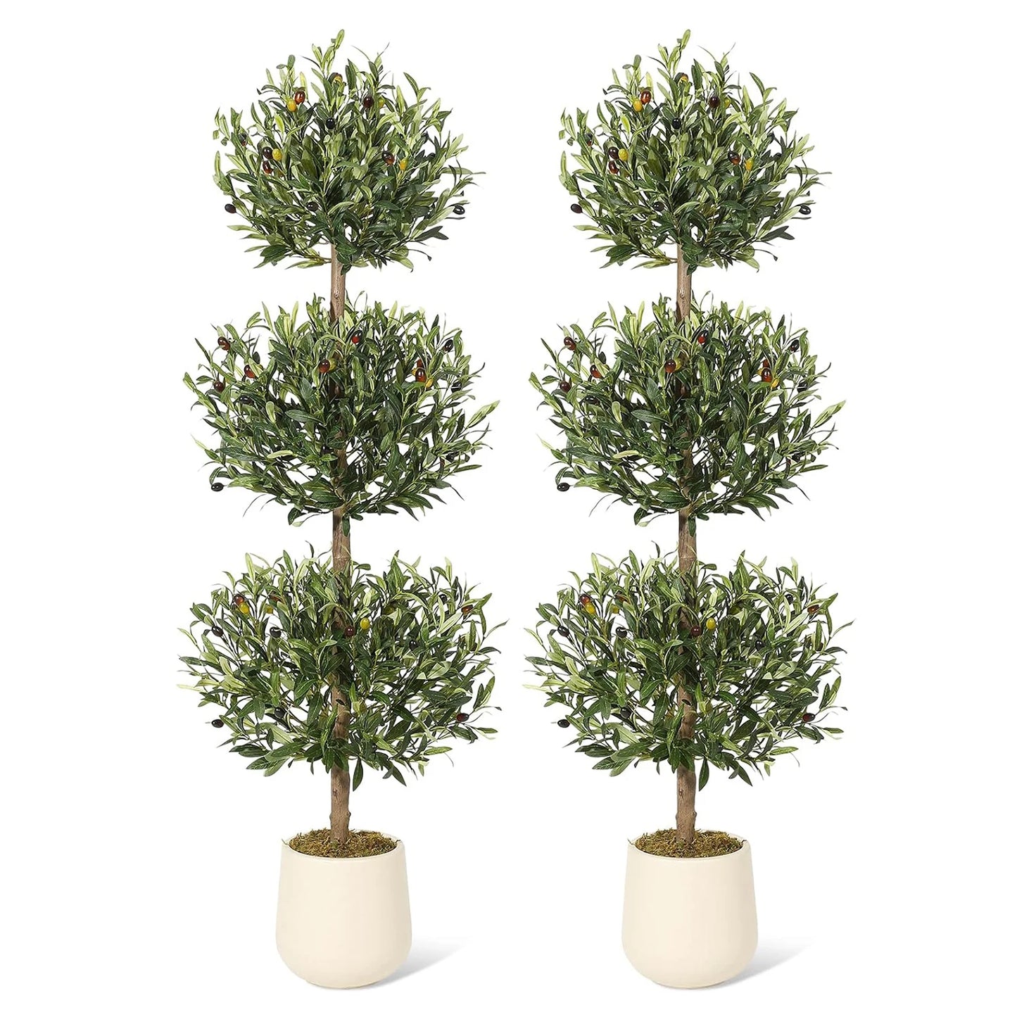 HiMISSCN Artificial Olive Tree In Planter For Home Office Decor