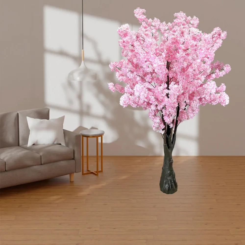 Built-In Cherry Blossom Artificial Tree for Home Office Decor
