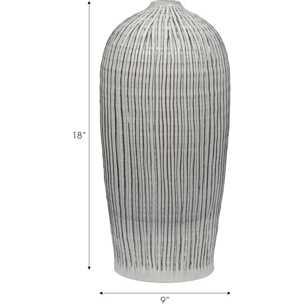 DAFIFY Decorative Ceramic Vase Modern Flower Vessel For Living Room