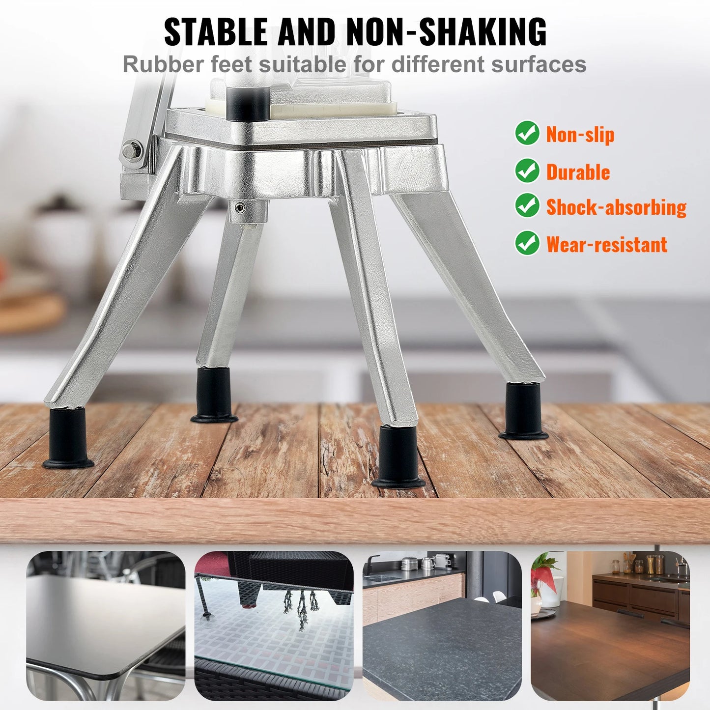 VEVOR Heavy Duty Stainless Steel Vegetable Dicer French Fry Cutter