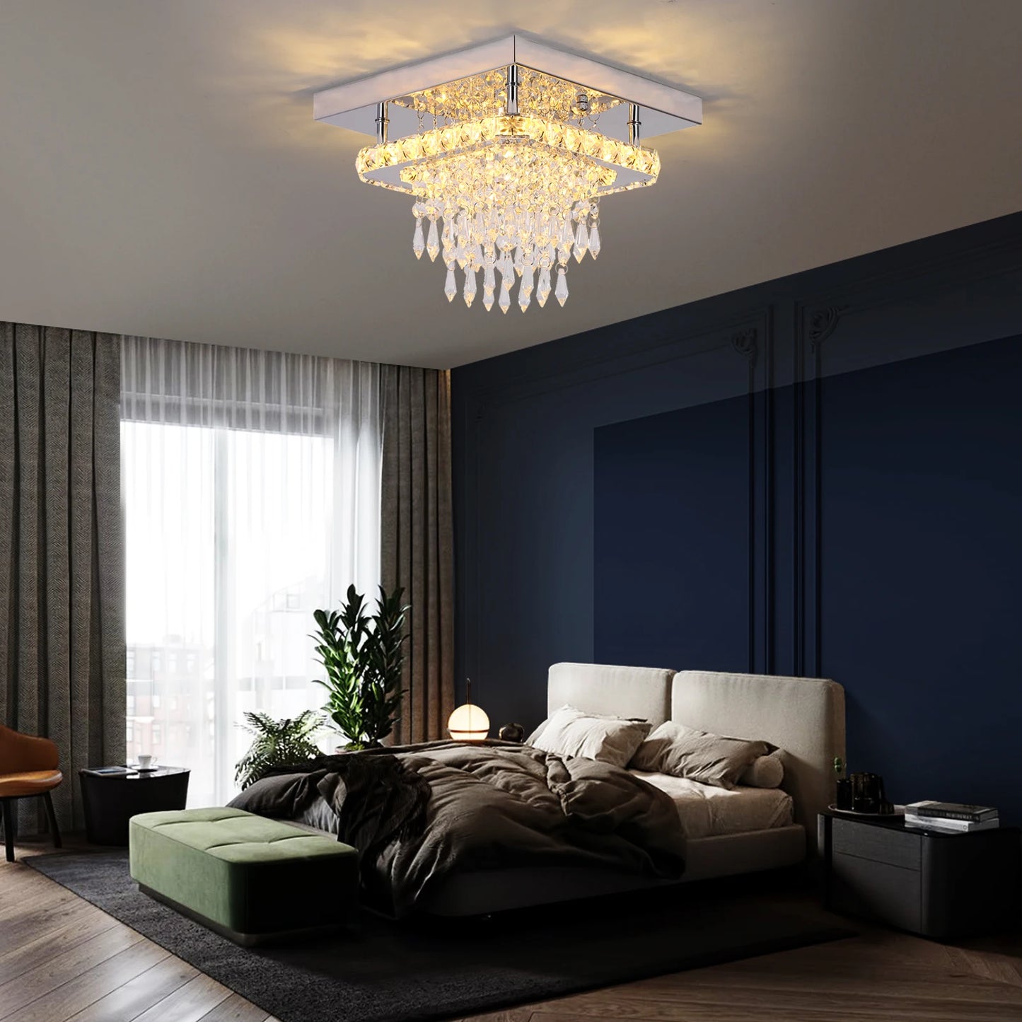 VETRULUS Crystal K9 Ceiling Lamp Chandelier Modern Pendant Light