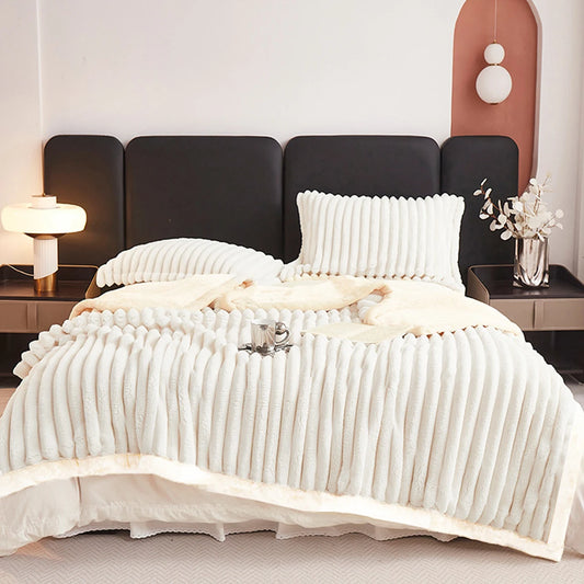 ROSEKINDCN Weighted Fleece Blanket With Sherpa for Cozy Warmth