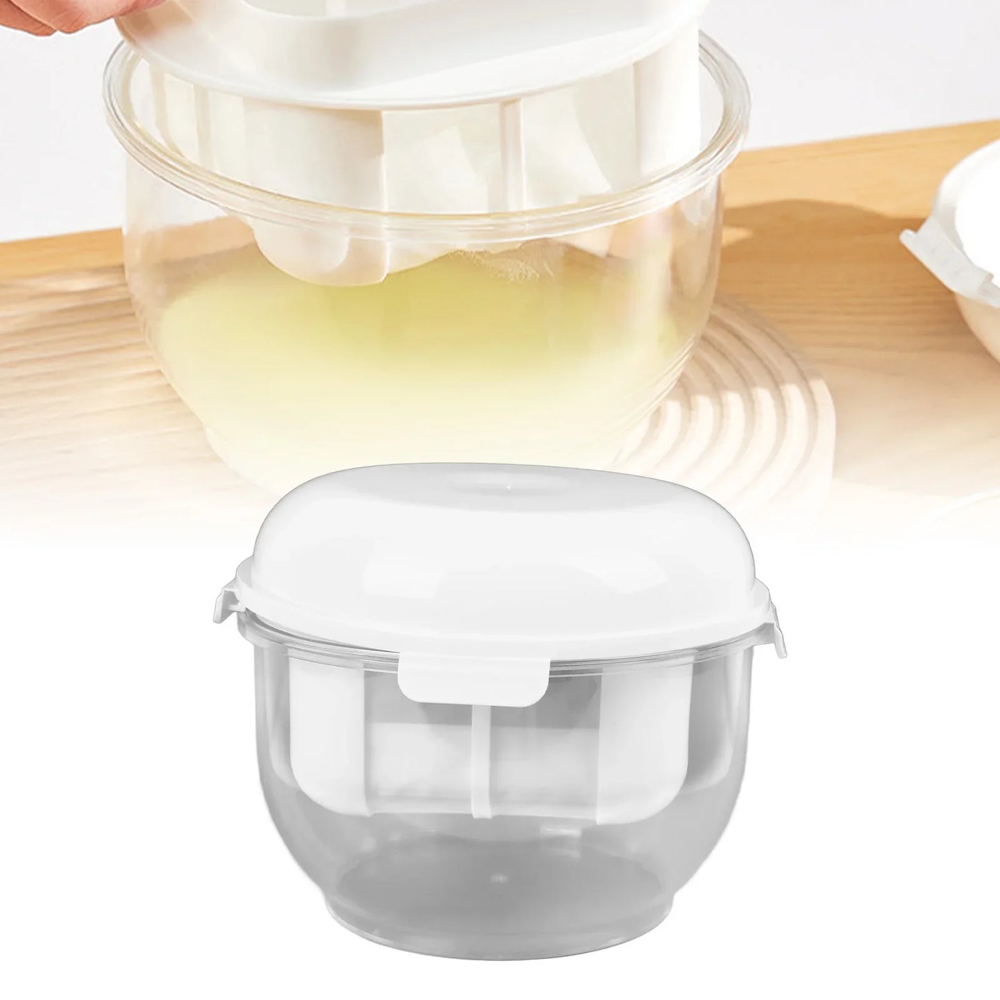 Qiilu Yogurt Whey Separator Strainer Filter For Home Kitchen Professional-Grade-Commercial