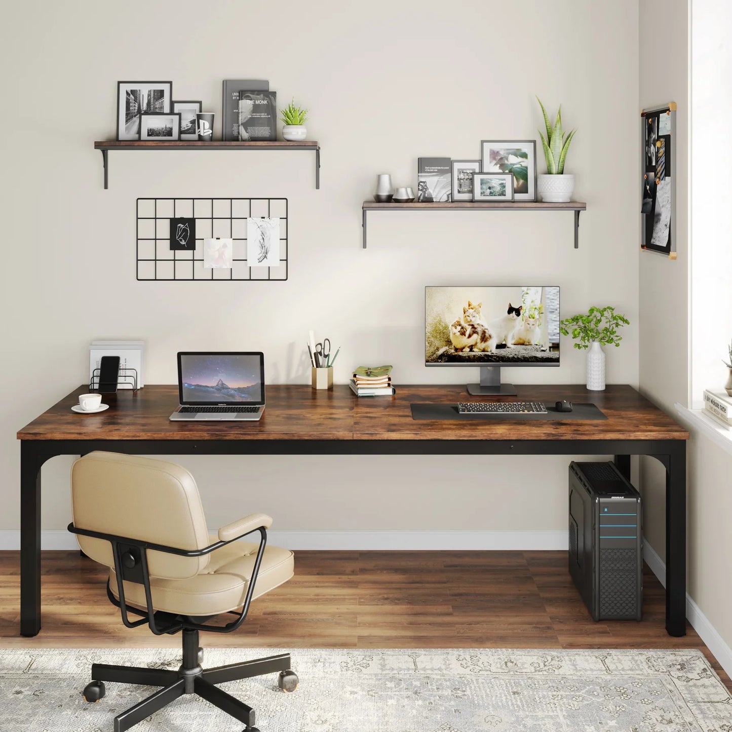 Tribesigns Extra Long Computer Desk For Home Office Two Person Desk
