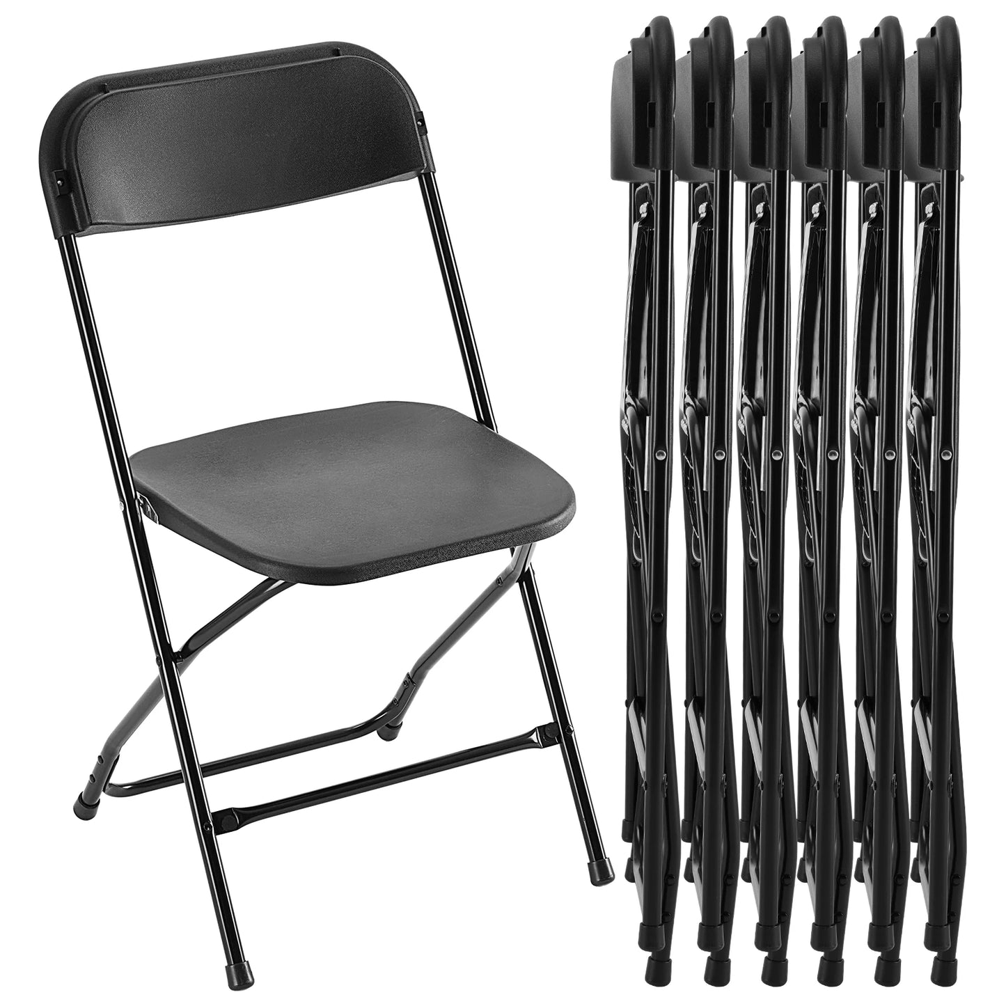 JHK Plastic Folding Chair 4 Pack Lightweight Indoor Outdoor