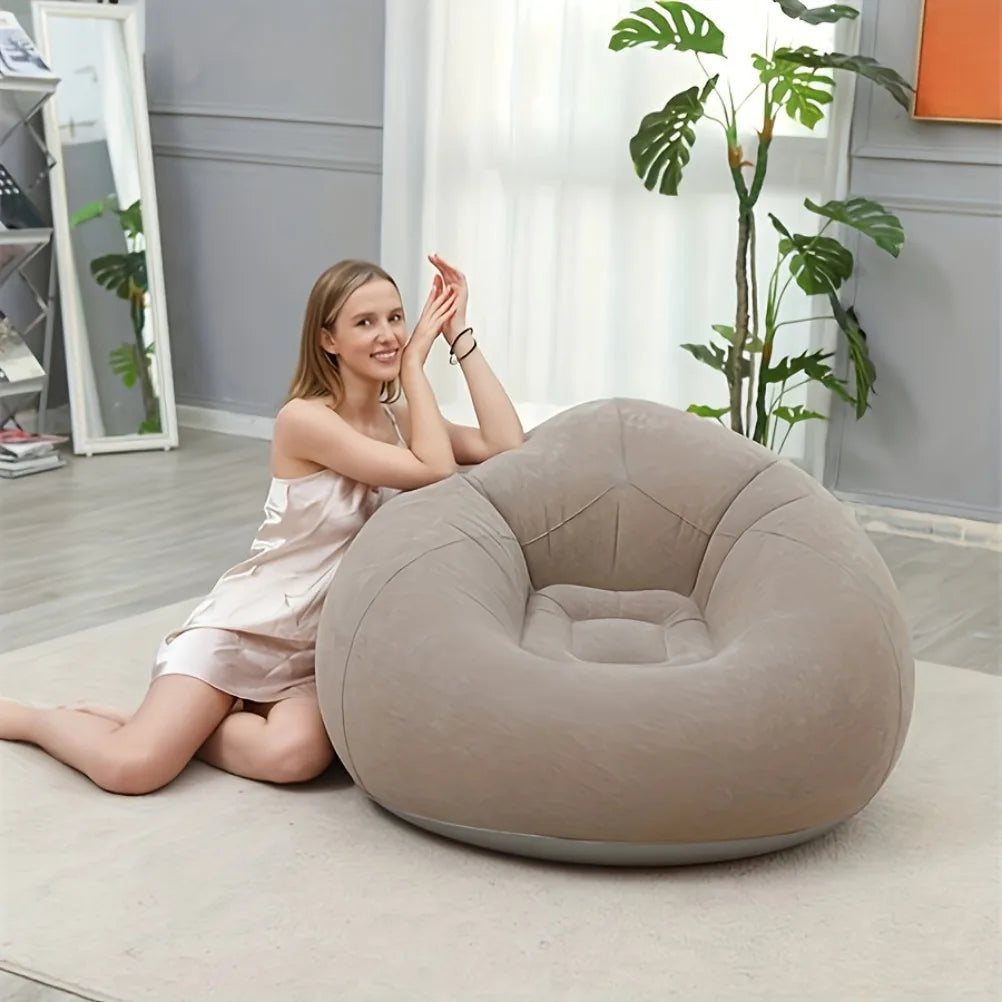 Chair Inflatable Superdurable Ergonomic Lounge Sofas Oval Foldable Outdoor Patio