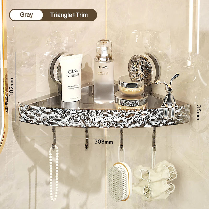 Big Red House Nonperforated WallMounted IndustrialGrade SuctionCup Bathroom Storage Rack